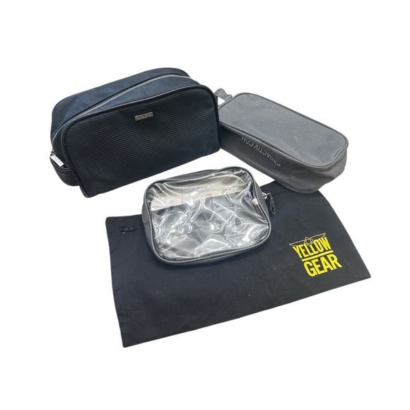 Multiple Brands Other - Black, Gray and Clear Men's Travel Bag Set - Pre-Loved